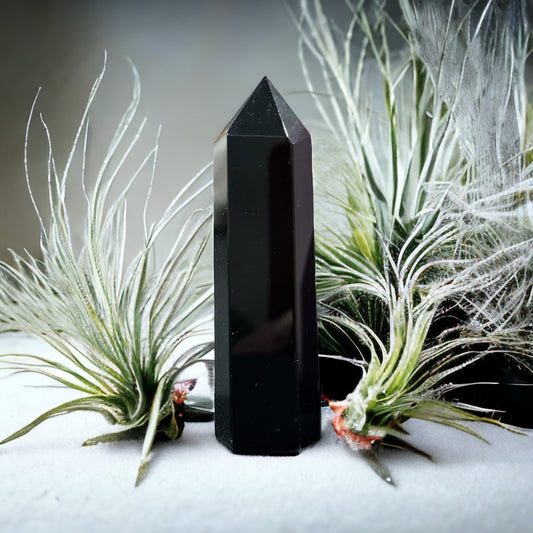 Obsidian crystal tower