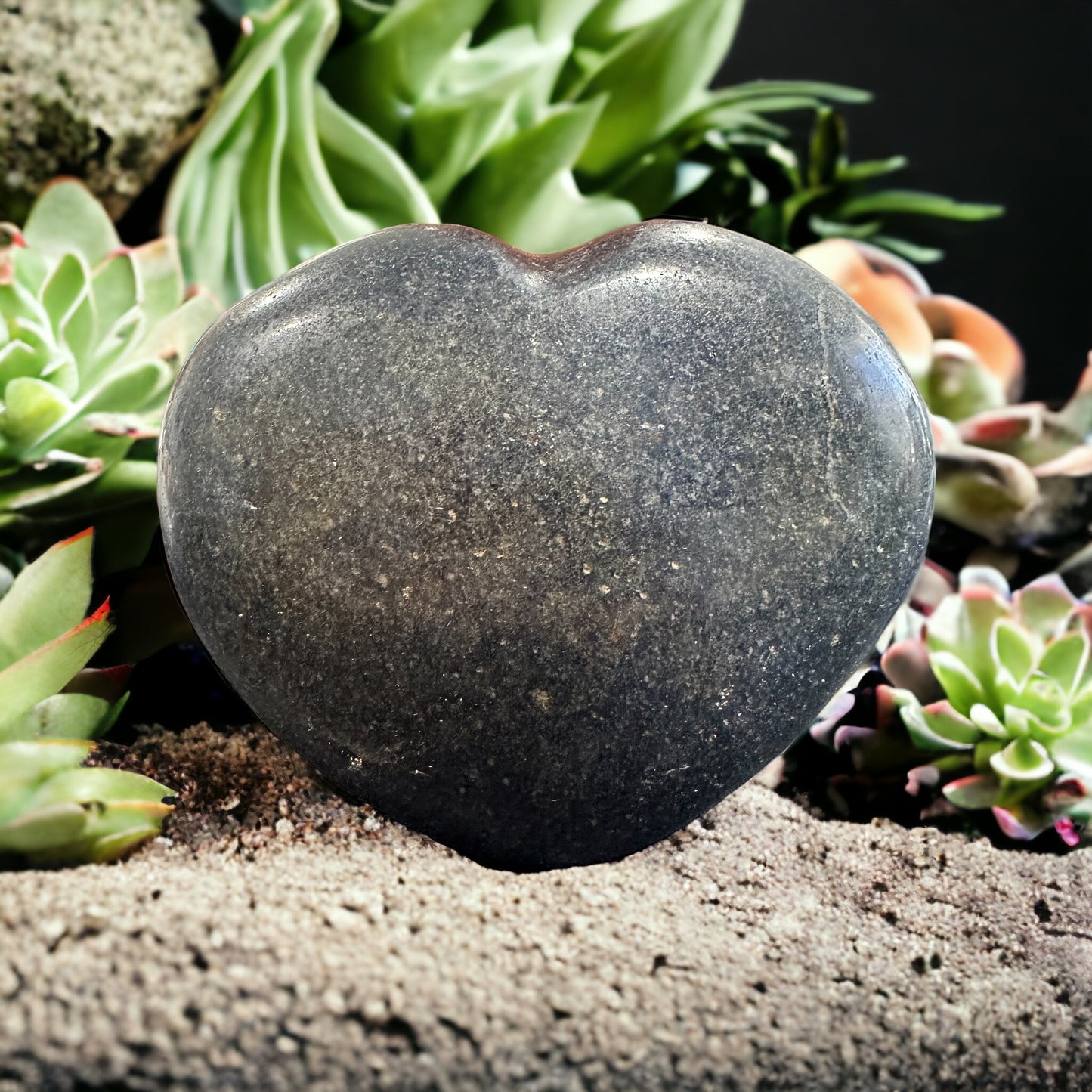 Lazulite crystal heart