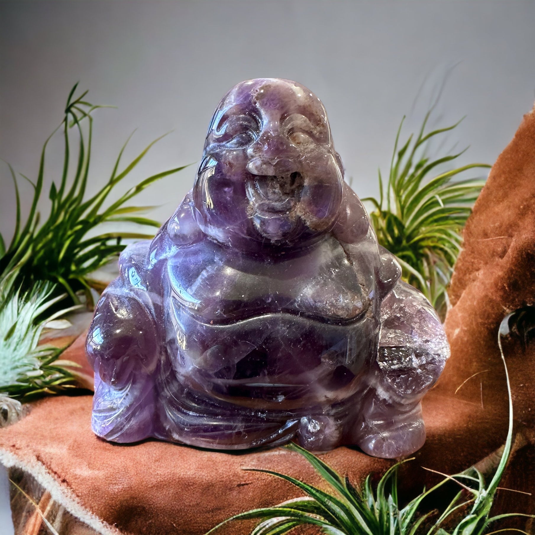 Dream amethyst crystal Buddha (perfectly imperfect)