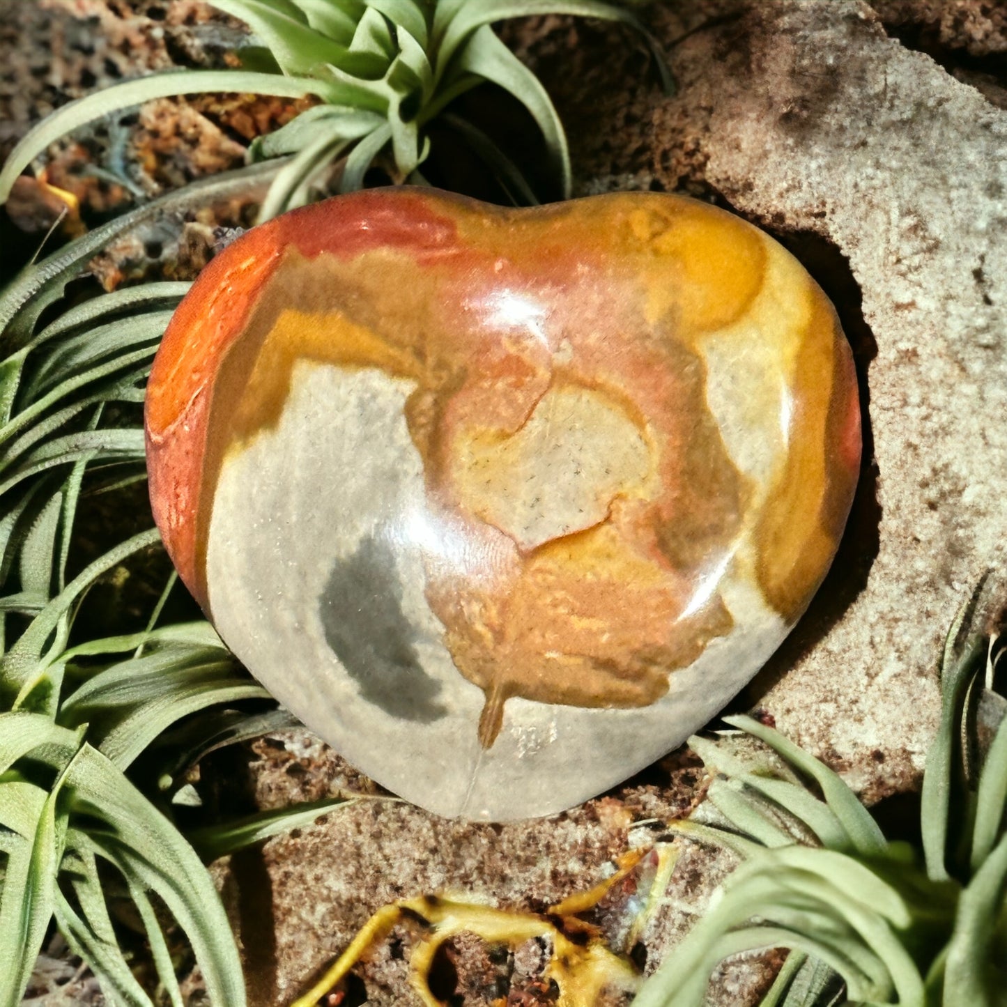 Polychrome Jasper crystal heart