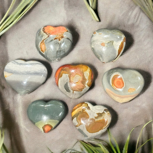 Polychrome Jasper crystal heart