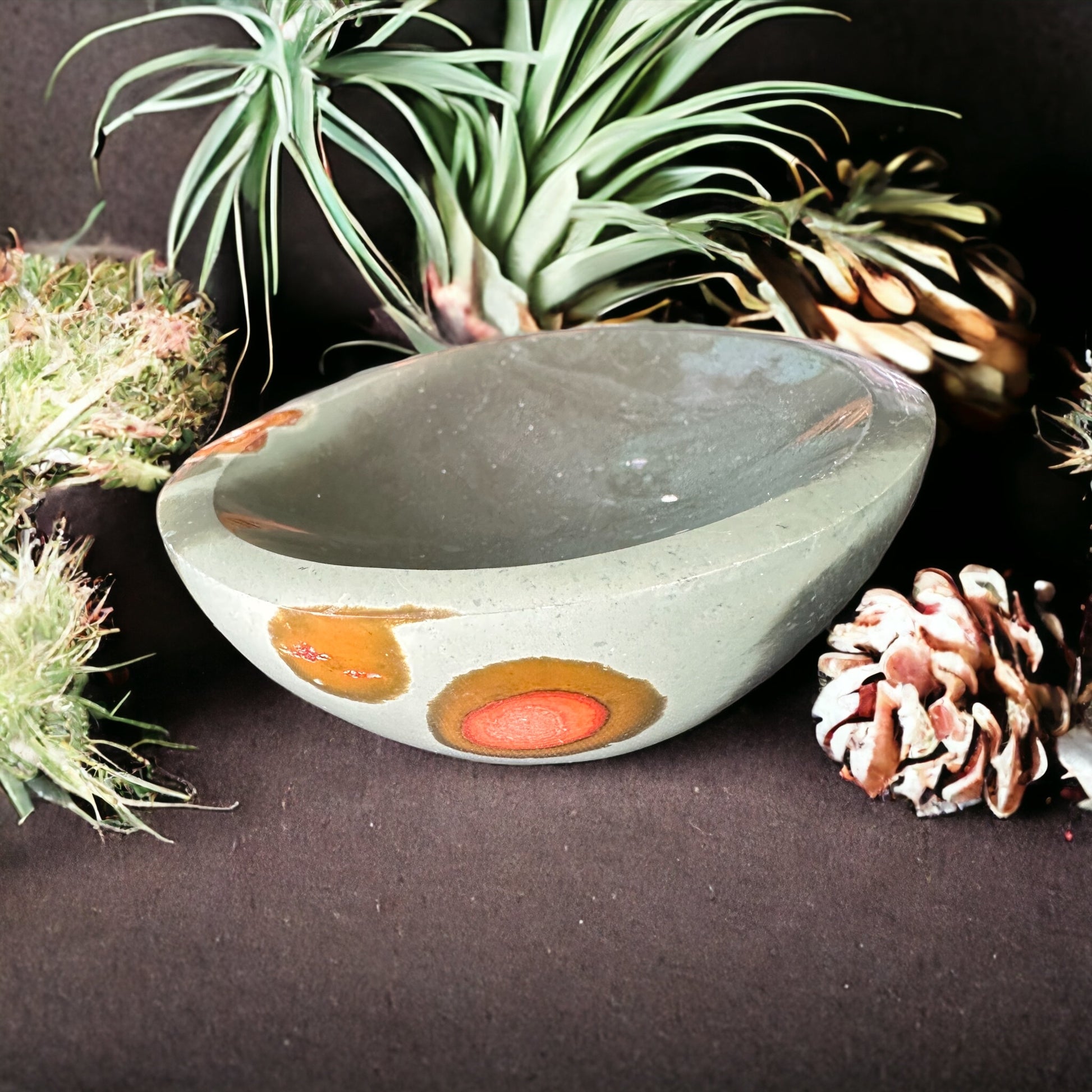 Polychrome Jasper crystal bowl