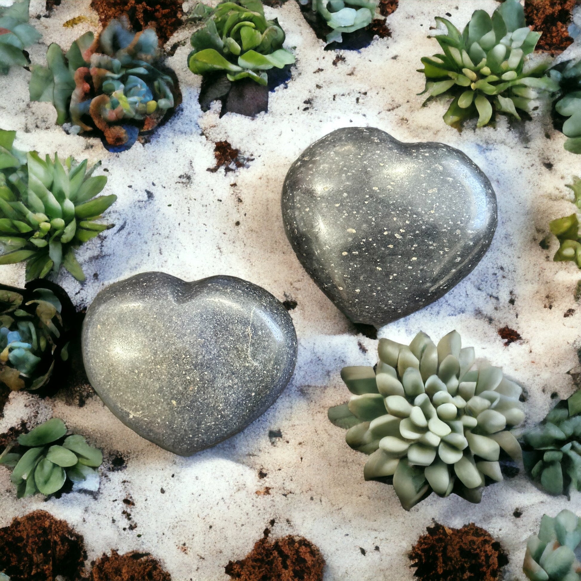 Lazulite crystal heart