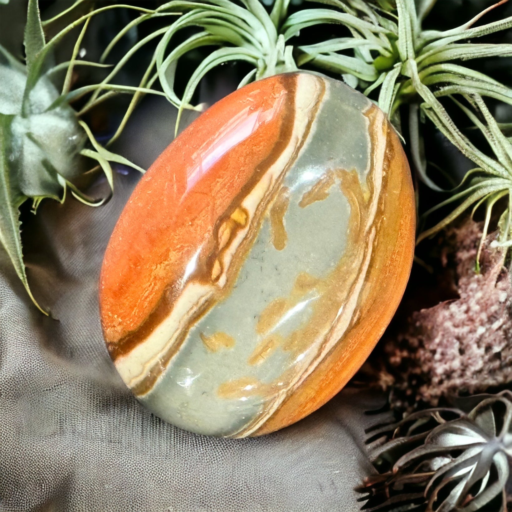 Polychrome Jasper crystal palmstone