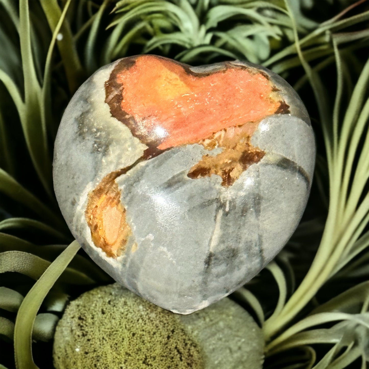 Polychrome Jasper crystal heart