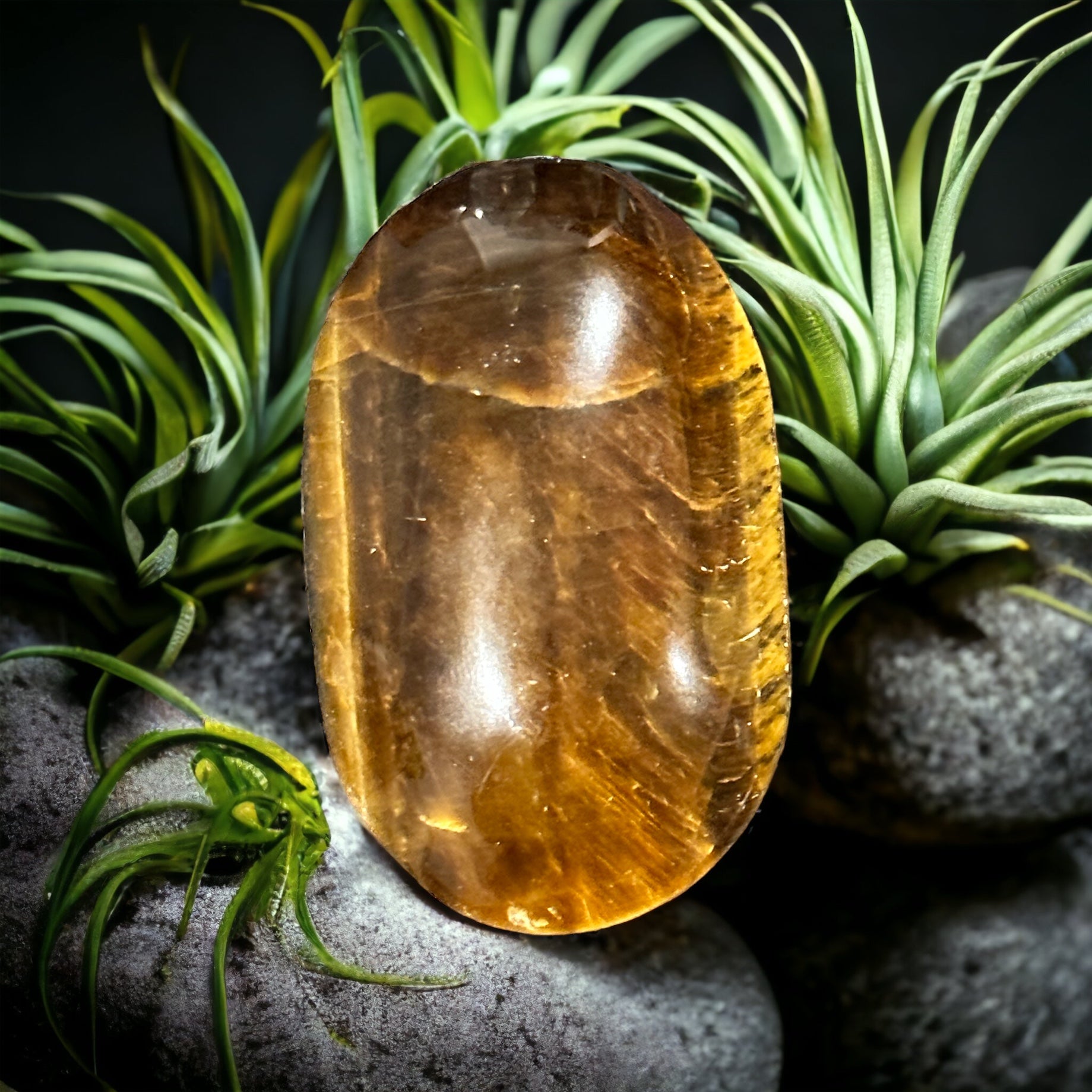 Crystal palm stone