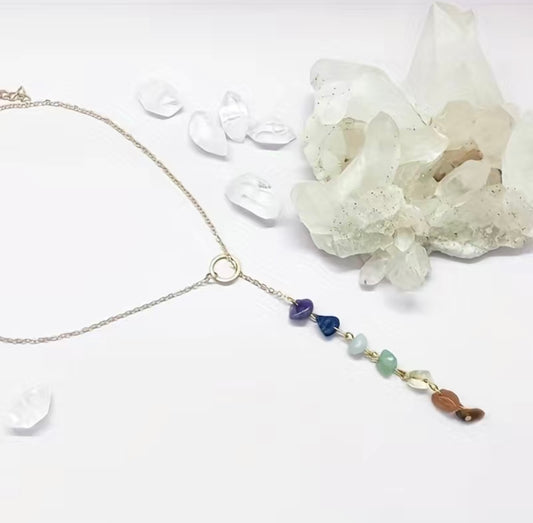 Crystal chakra necklace