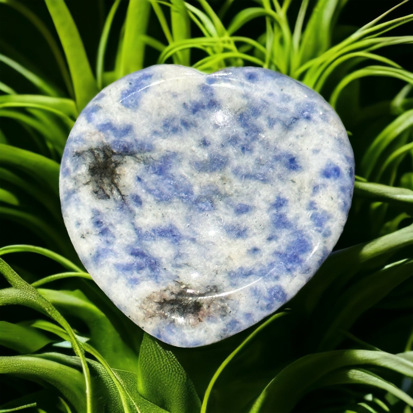 Crystal calming stone / worry stone - heart