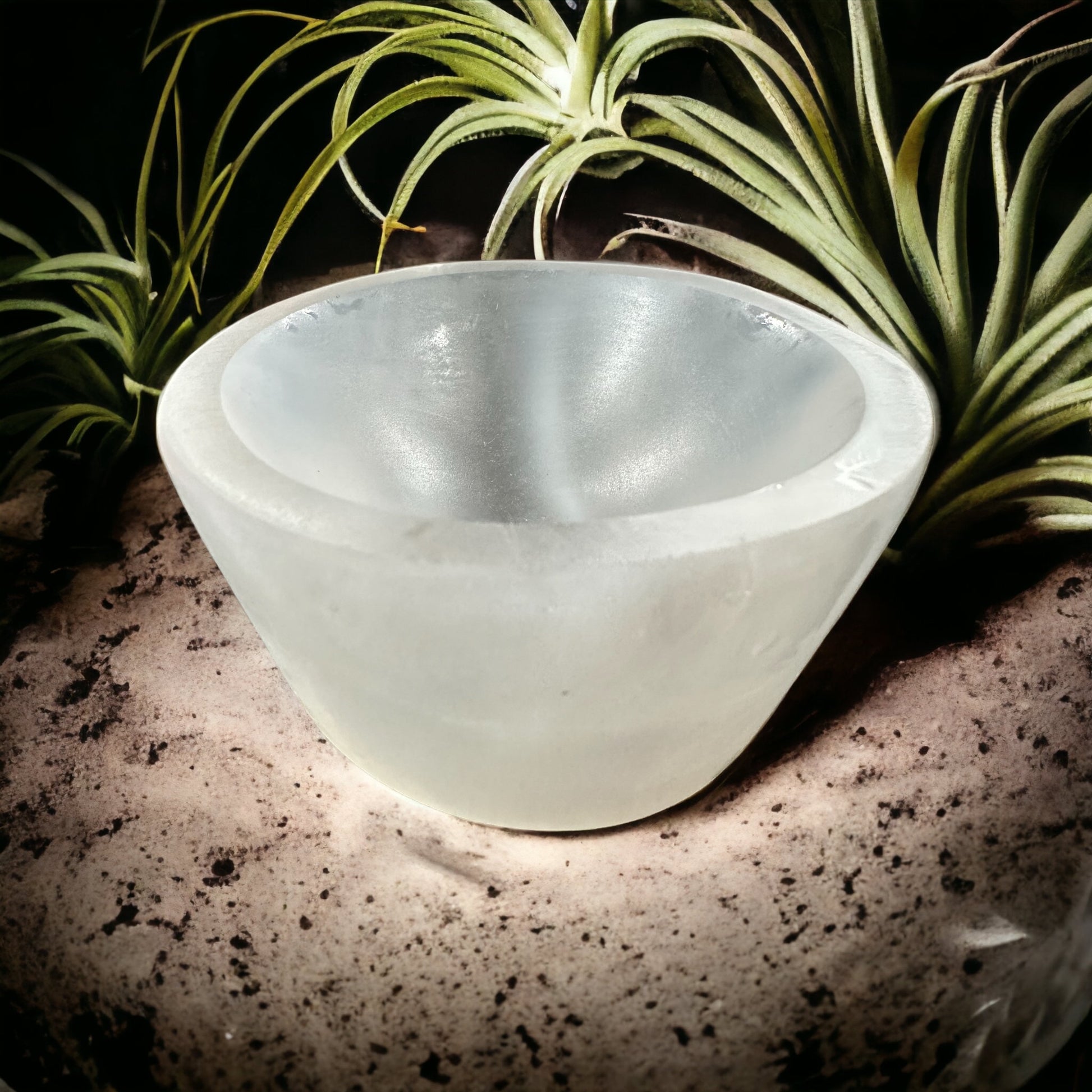 Selenite crystal bowl