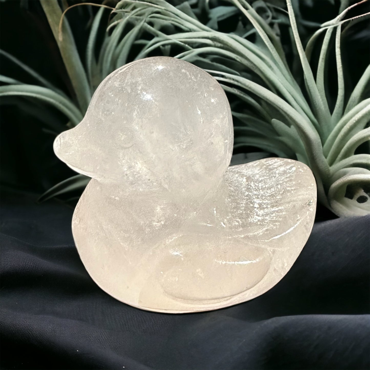 Crystal duck carving