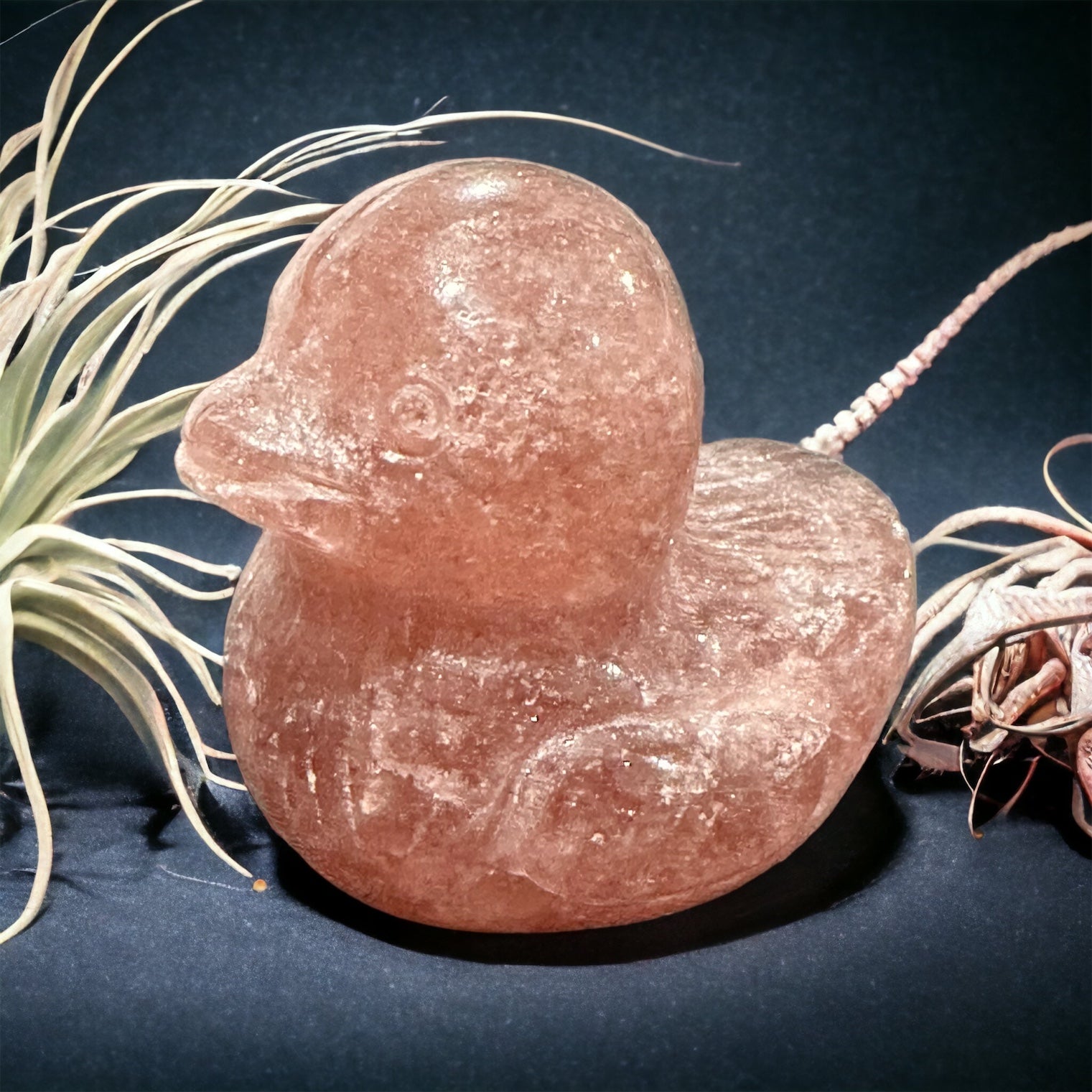 Crystal duck carving