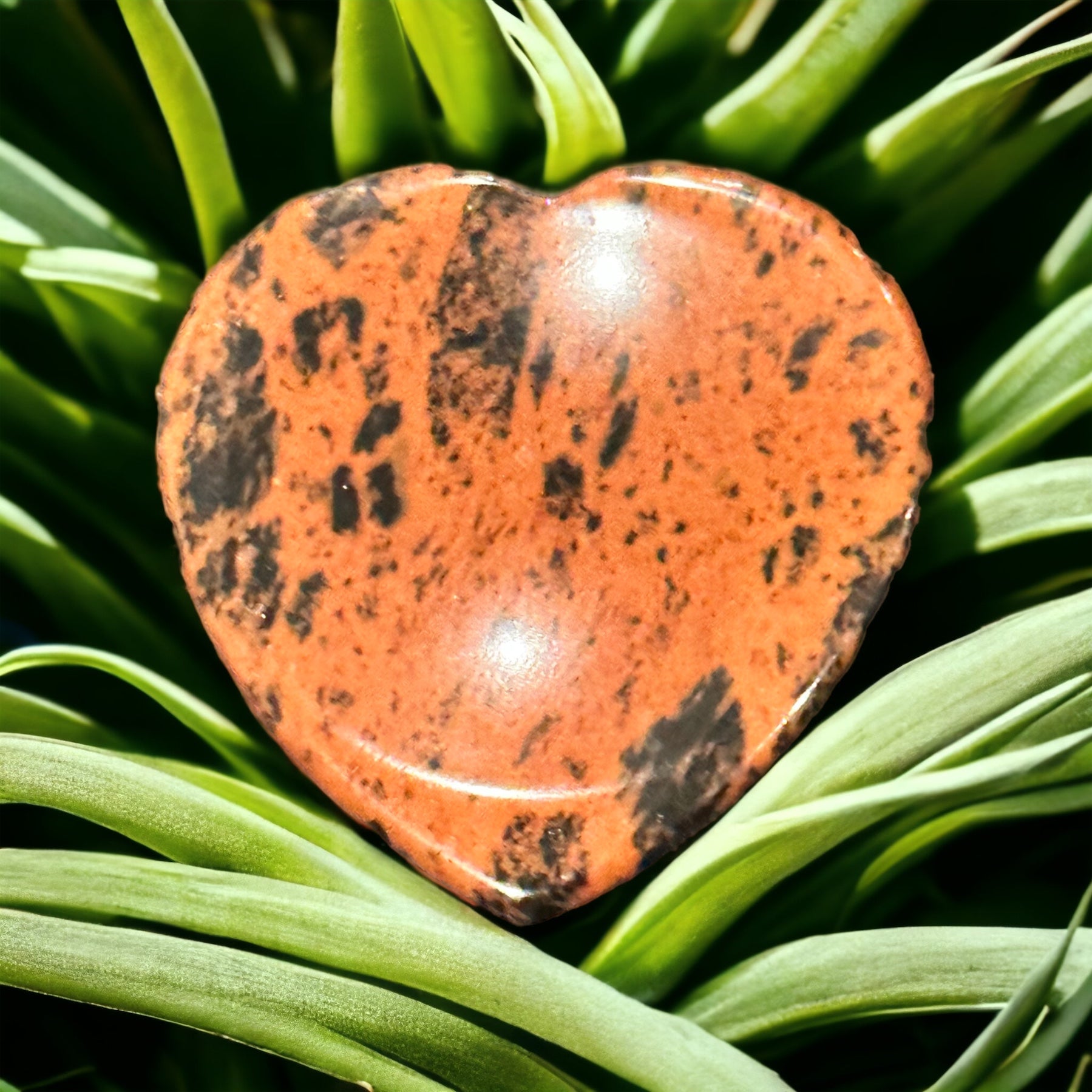 Crystal calming stone / worry stone - heart