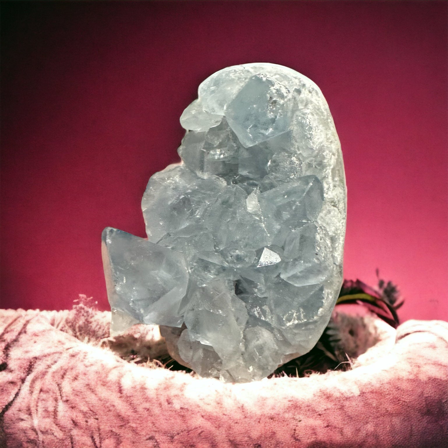 Celestite crystal cluster