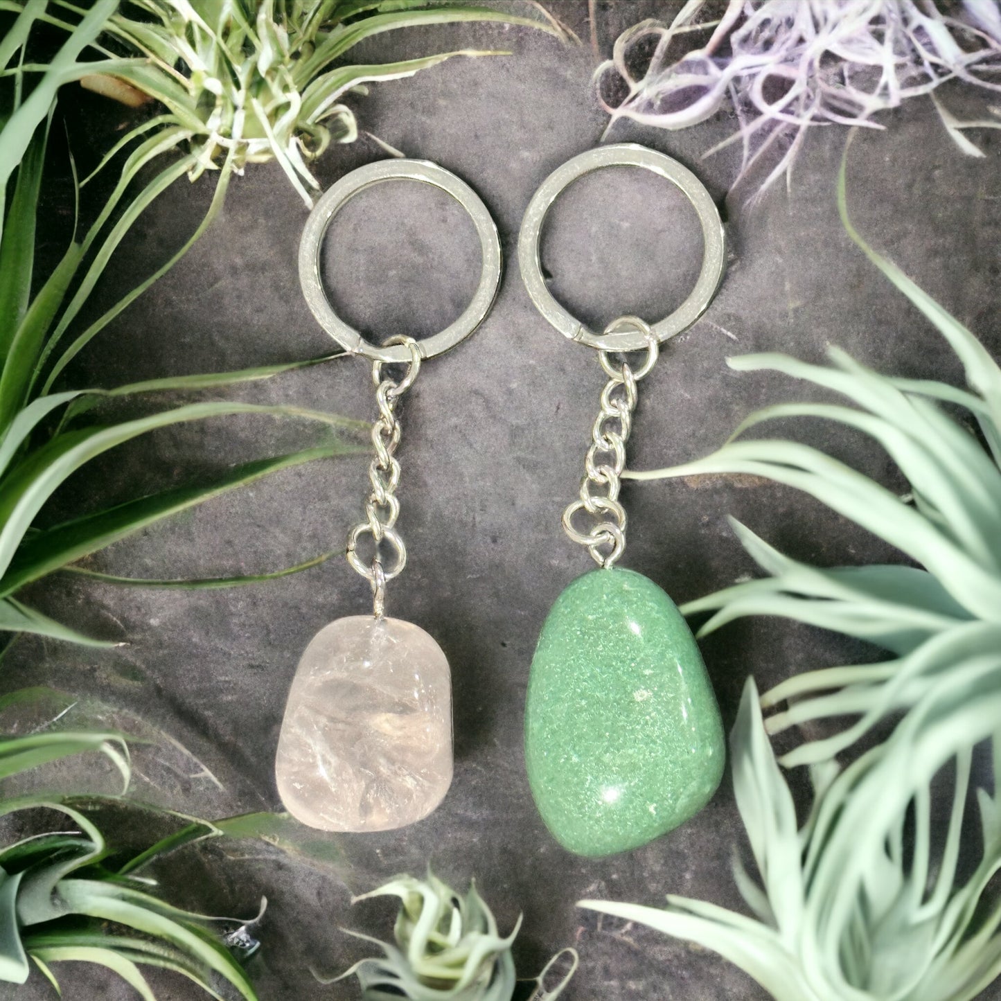 Crystal tumble keyring