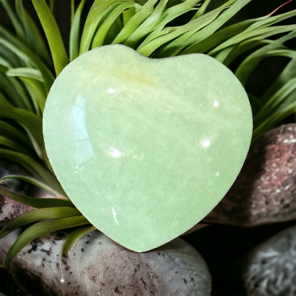 Crystal mini heart carving