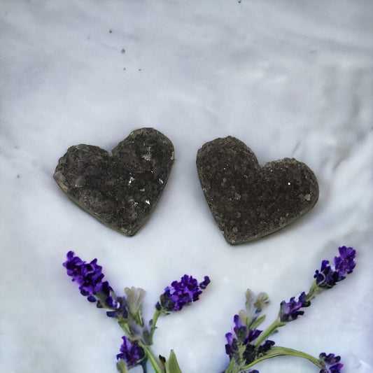 Amethyst cluster heart crystal