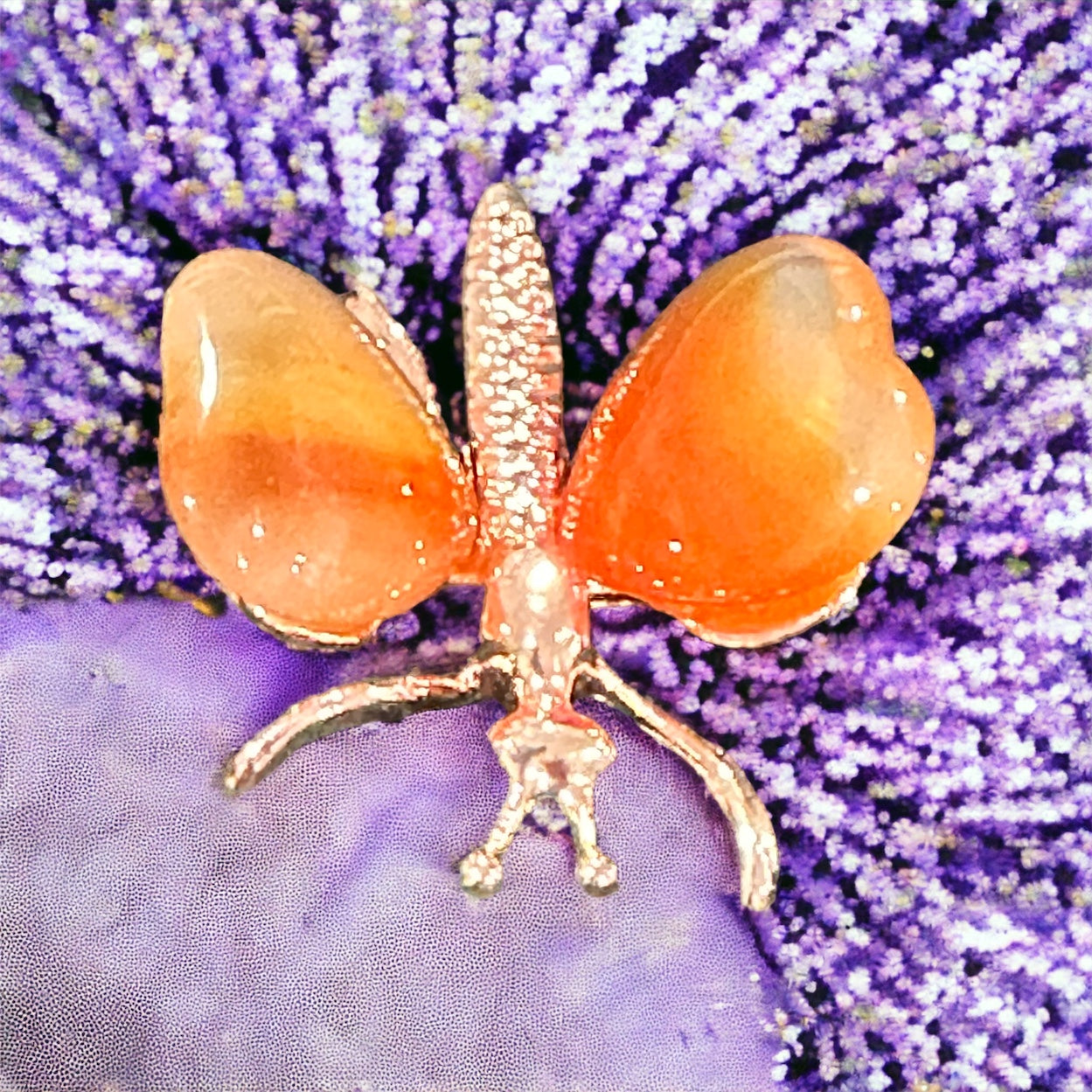 Crystal butterfly carving