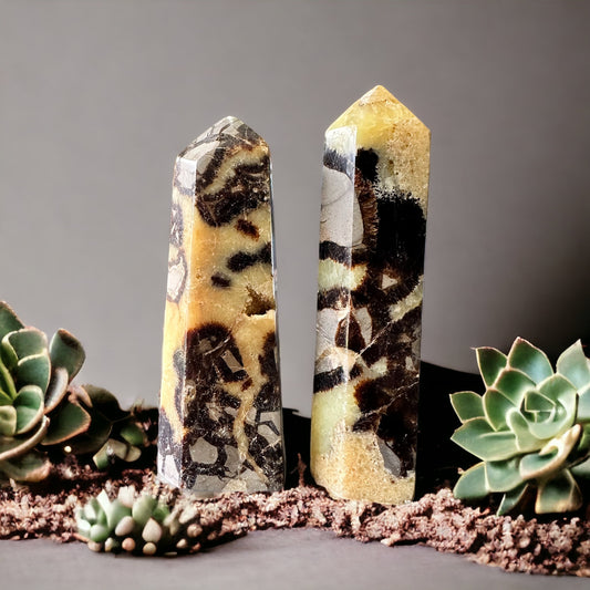 Septarian crystal tower