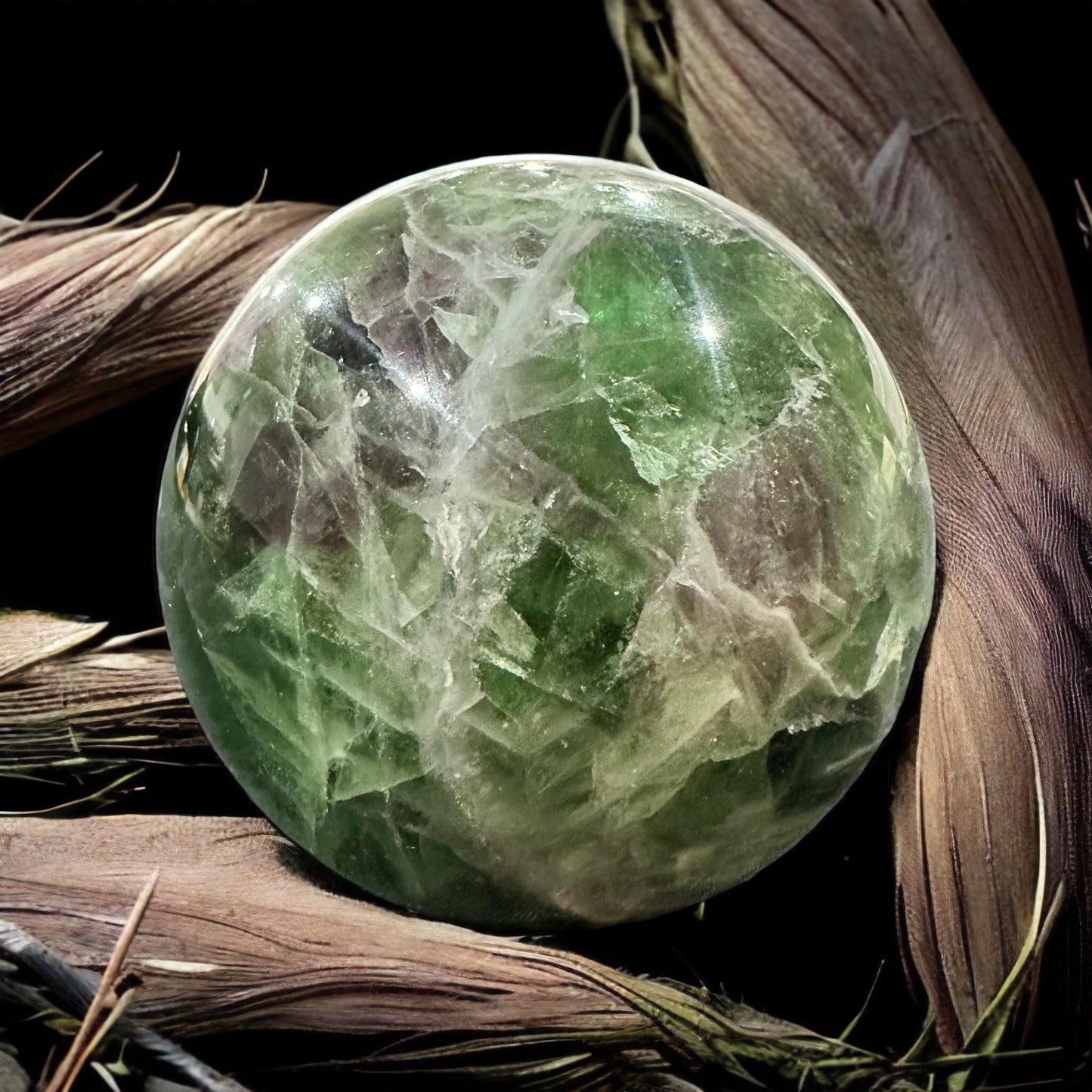 Flourite sphere crystal