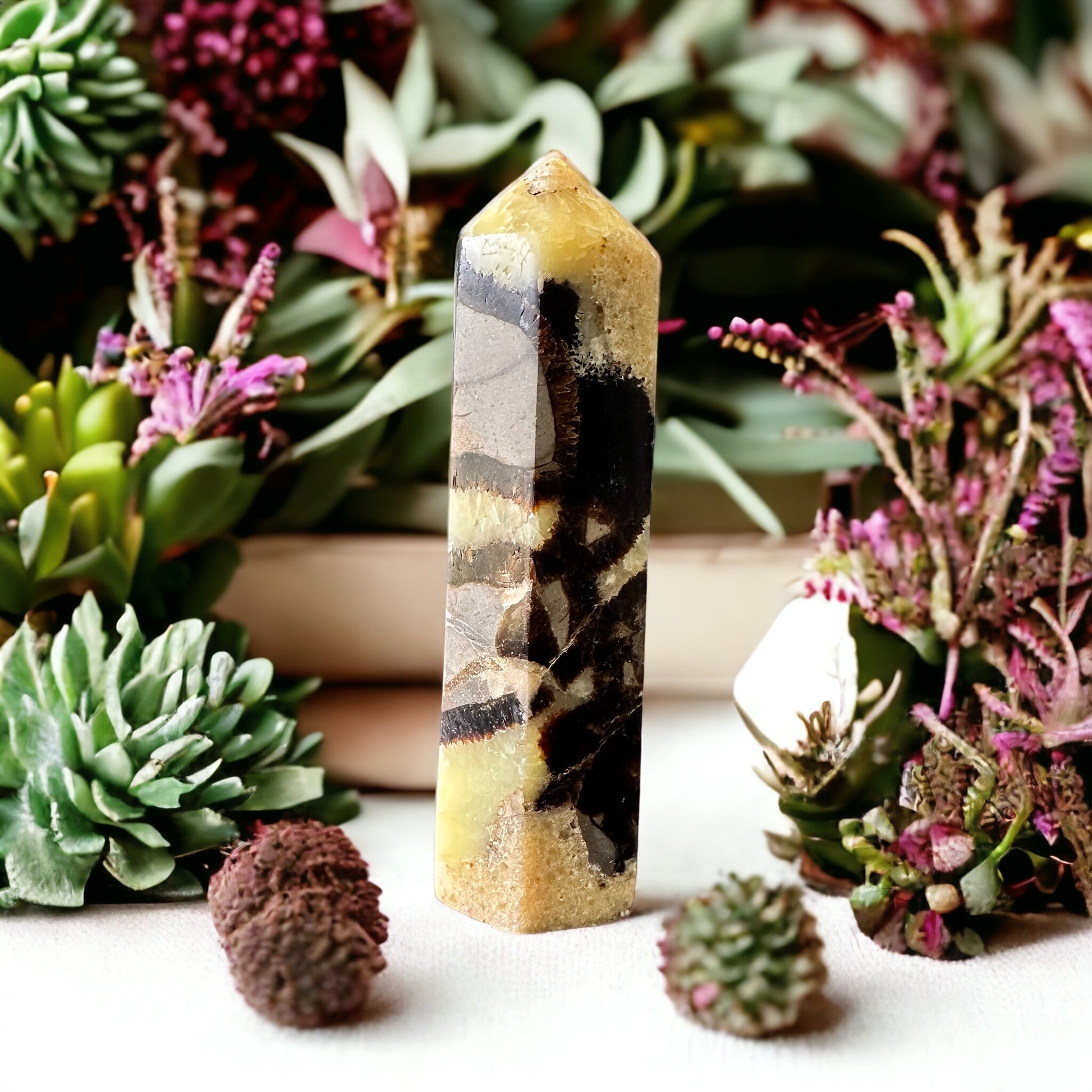 Septarian crystal tower