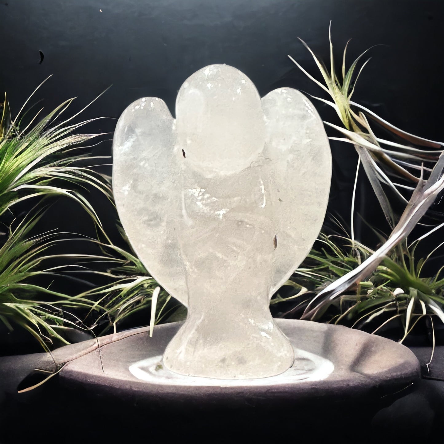 Crystal angel carving