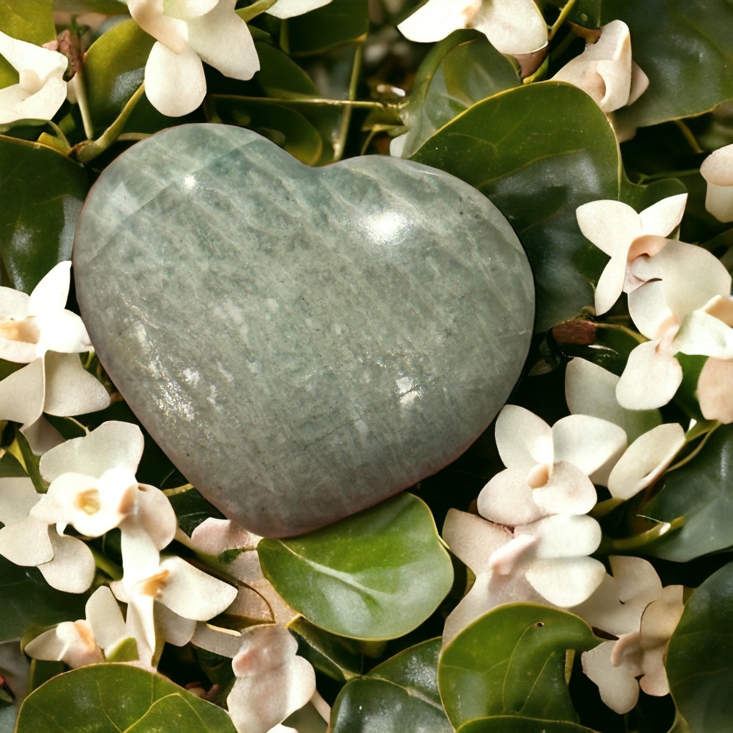 Amazonite crystal heart