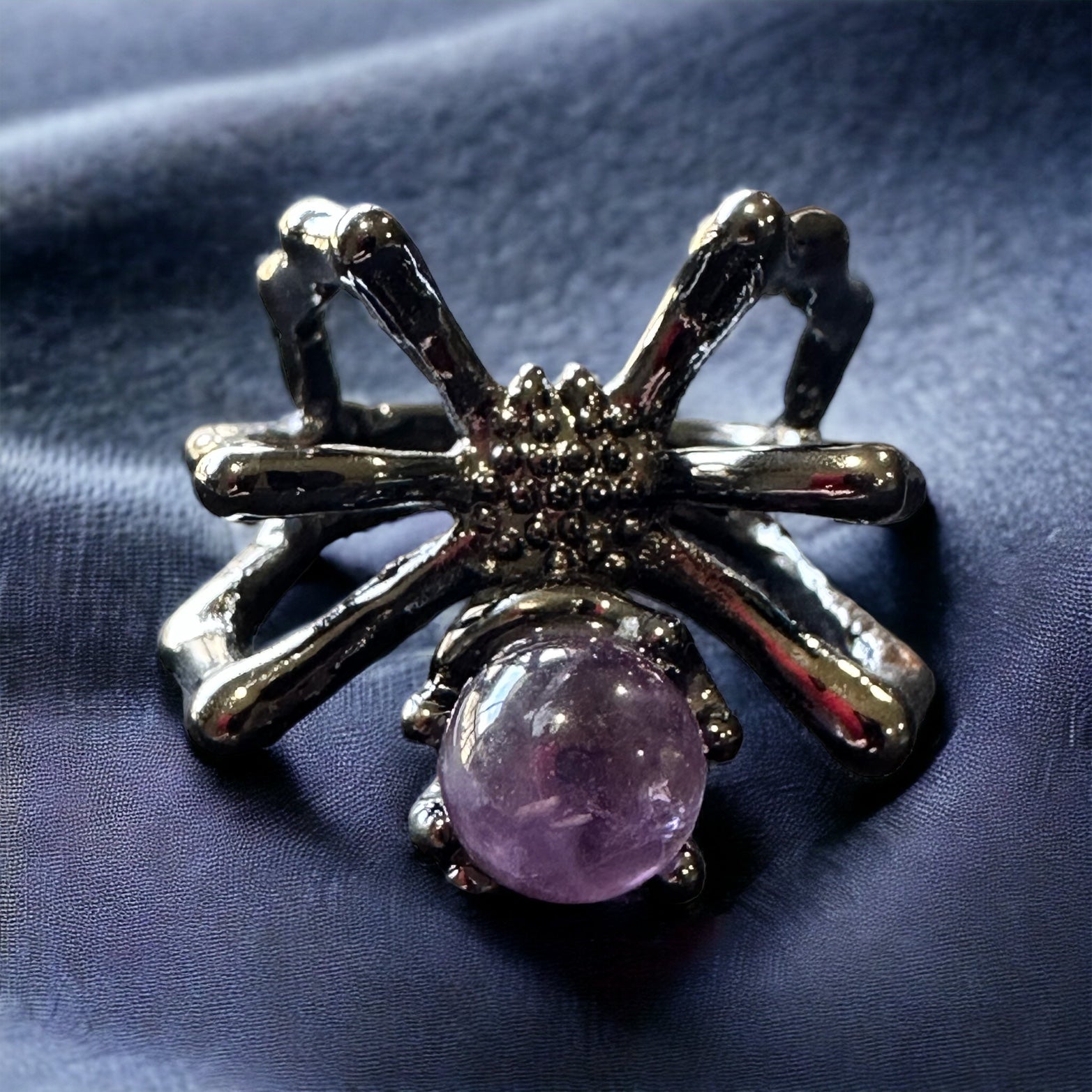 Spider crystal ring