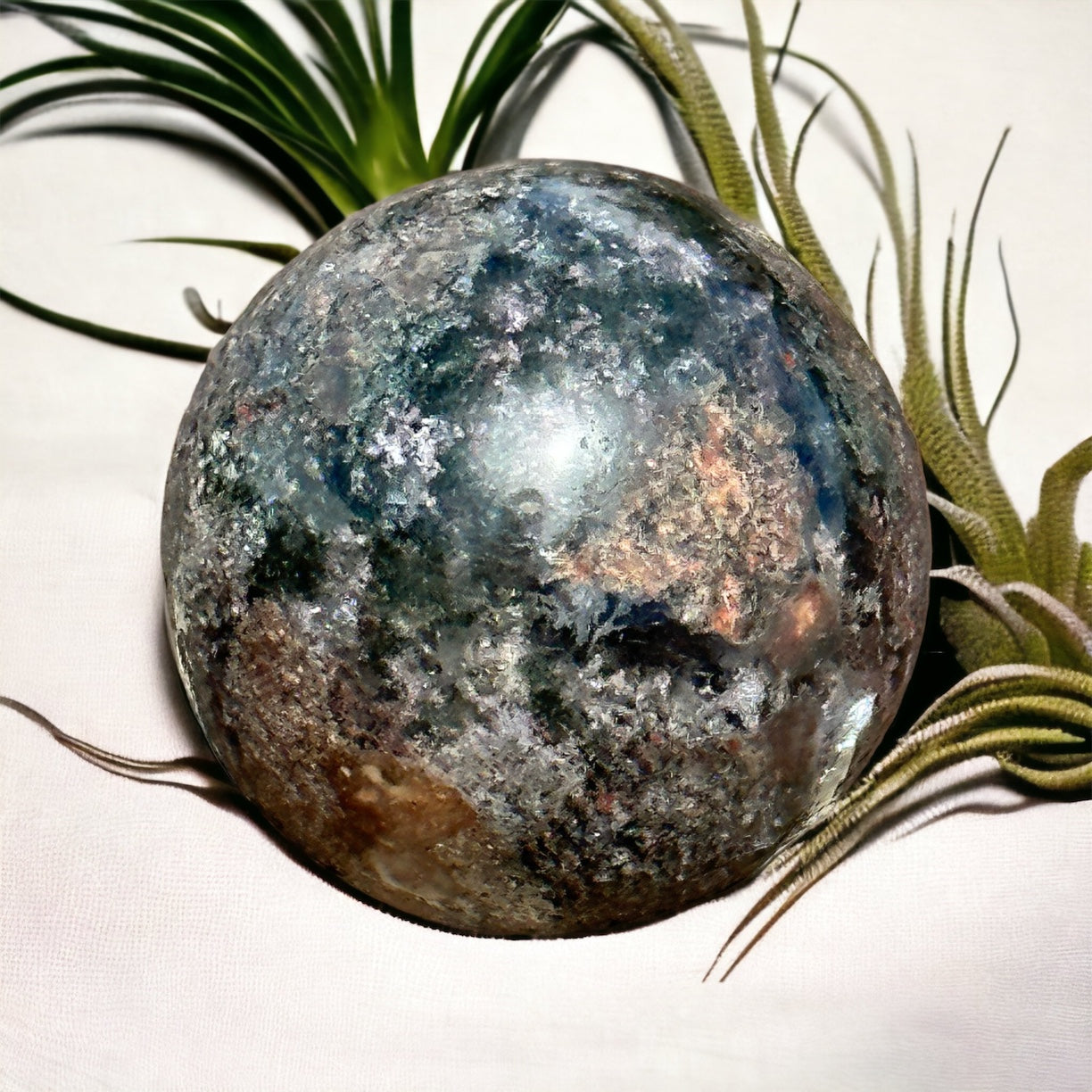 Garden quartz sphere crystal