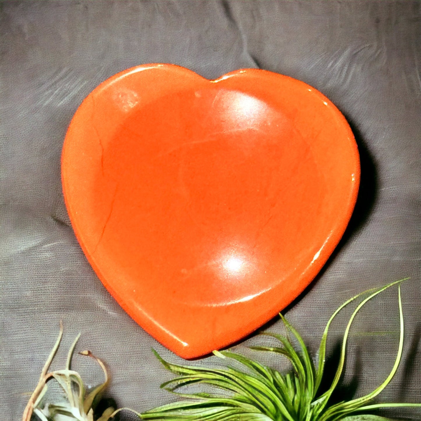 Crystal calming stone / worry stone - heart