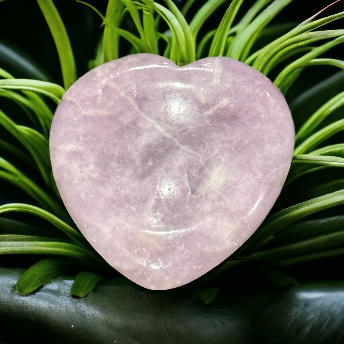 Crystal calming stone / worry stone - heart