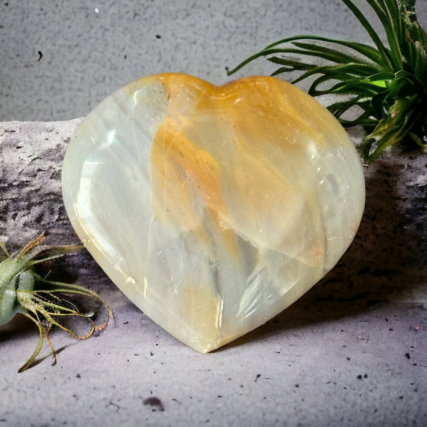 Ocean jasper crystal heart