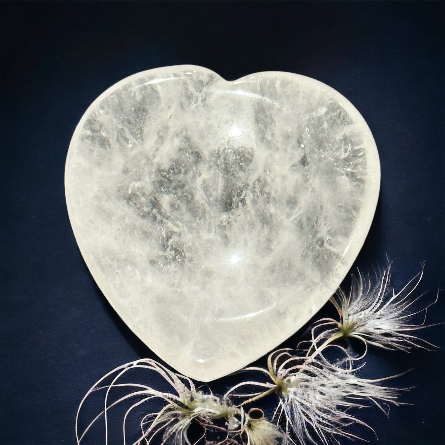 Crystal calming stone / worry stone - heart