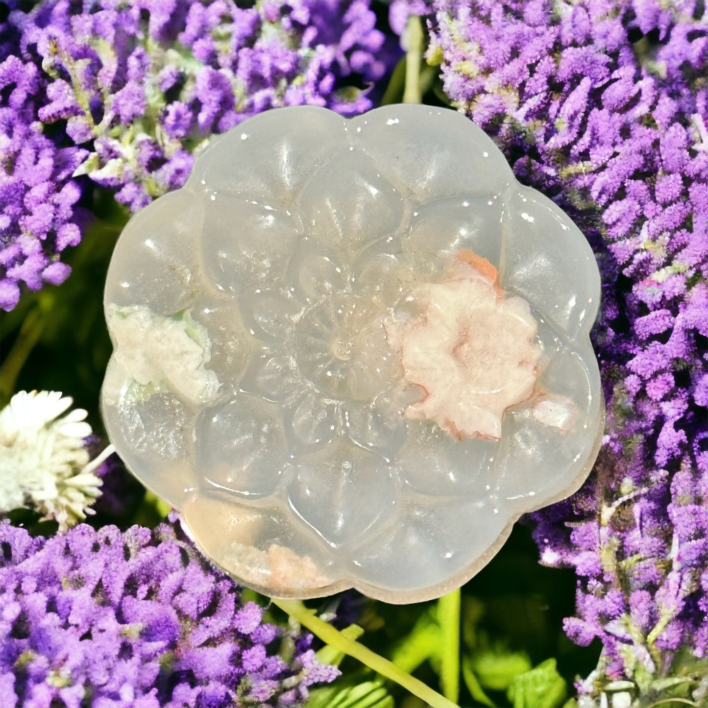 Crystal flower carving