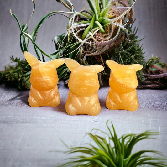 Crystal Pikachu carving