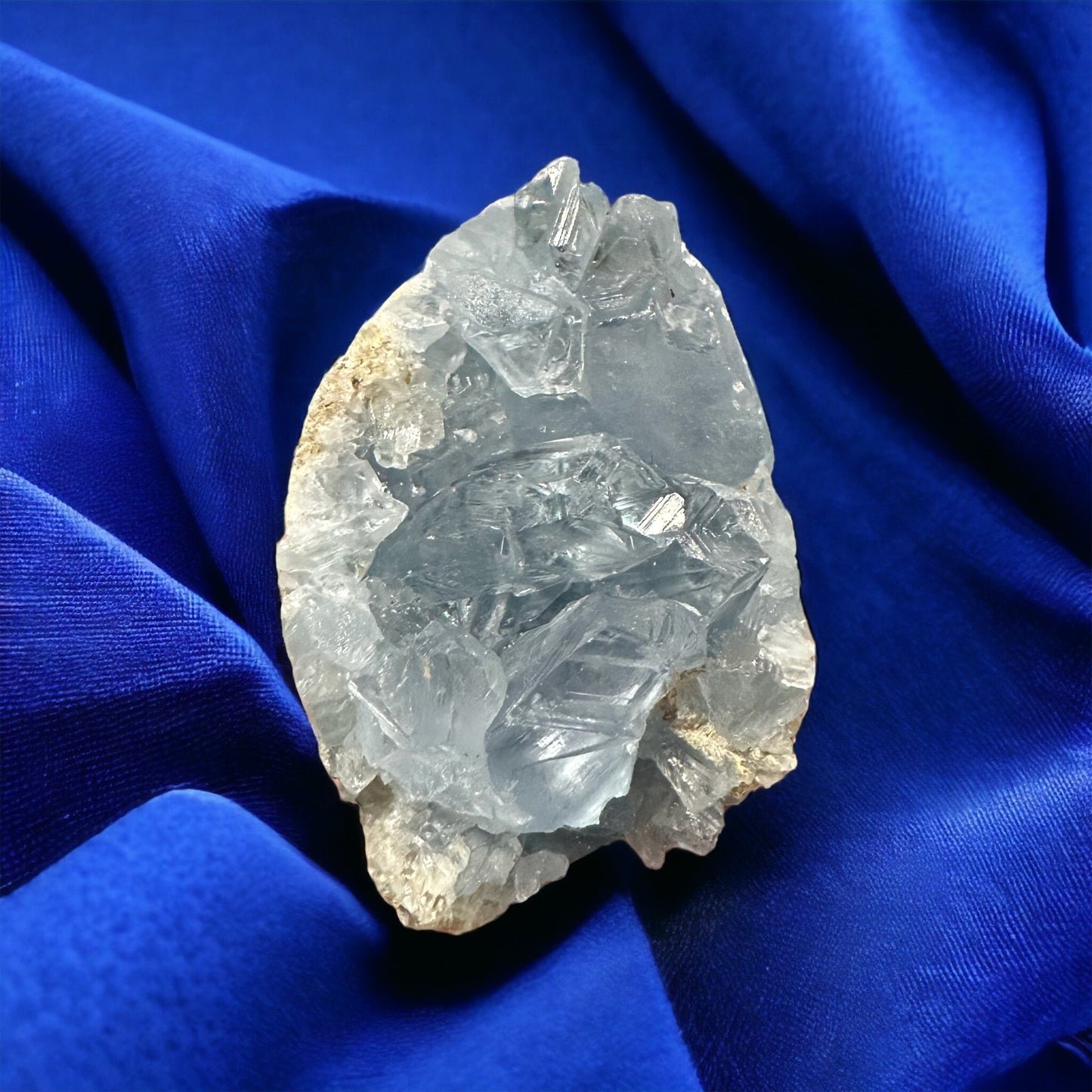 Celestite crystal cluster