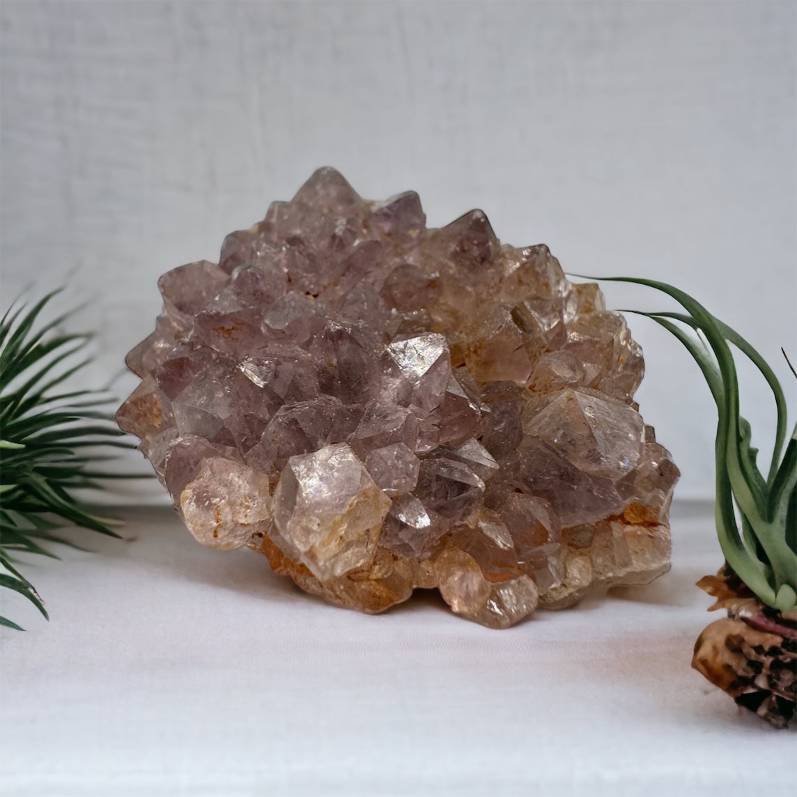 Amethyst apophyllite crystal