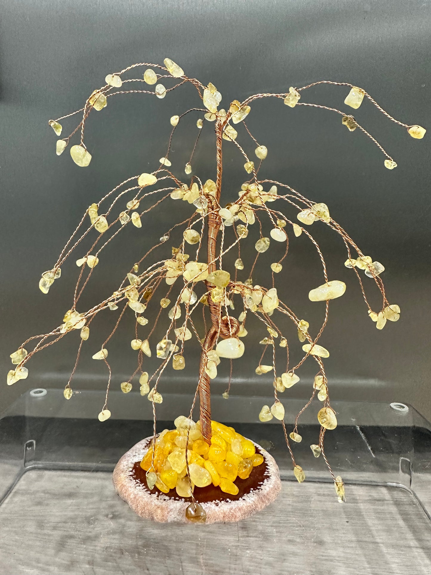 Crystal chip weeping tree