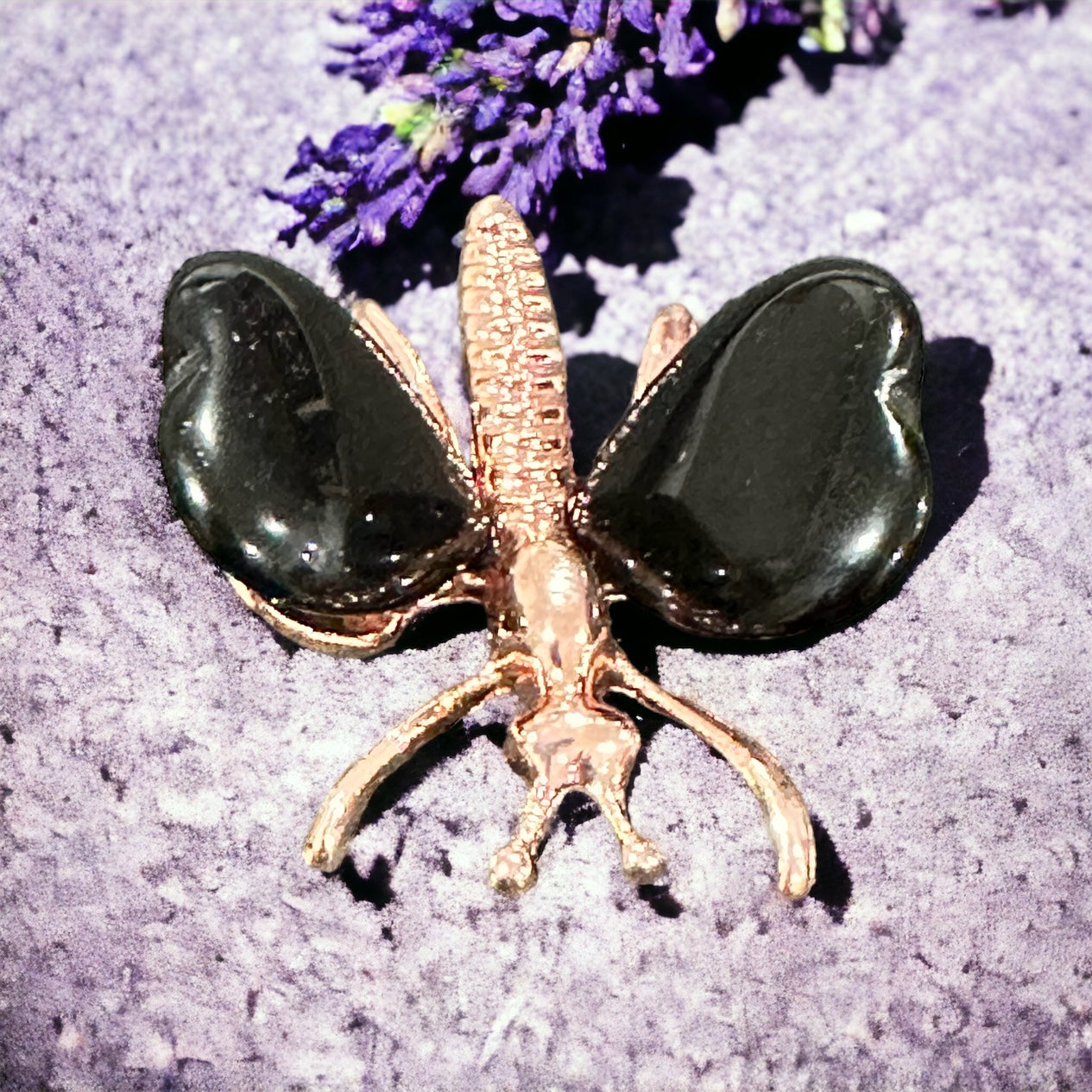 Crystal butterfly carving