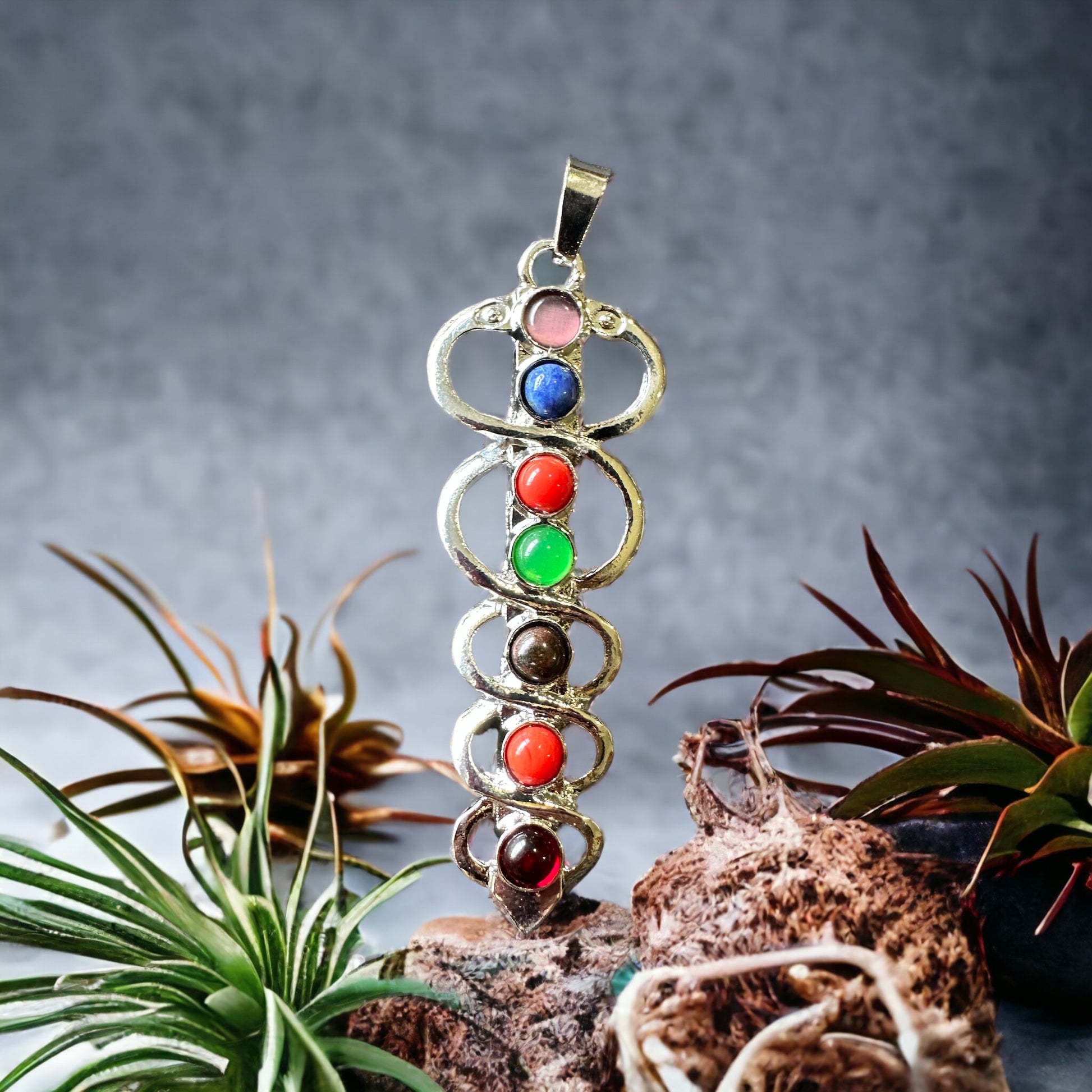 Chakra crystal pendant