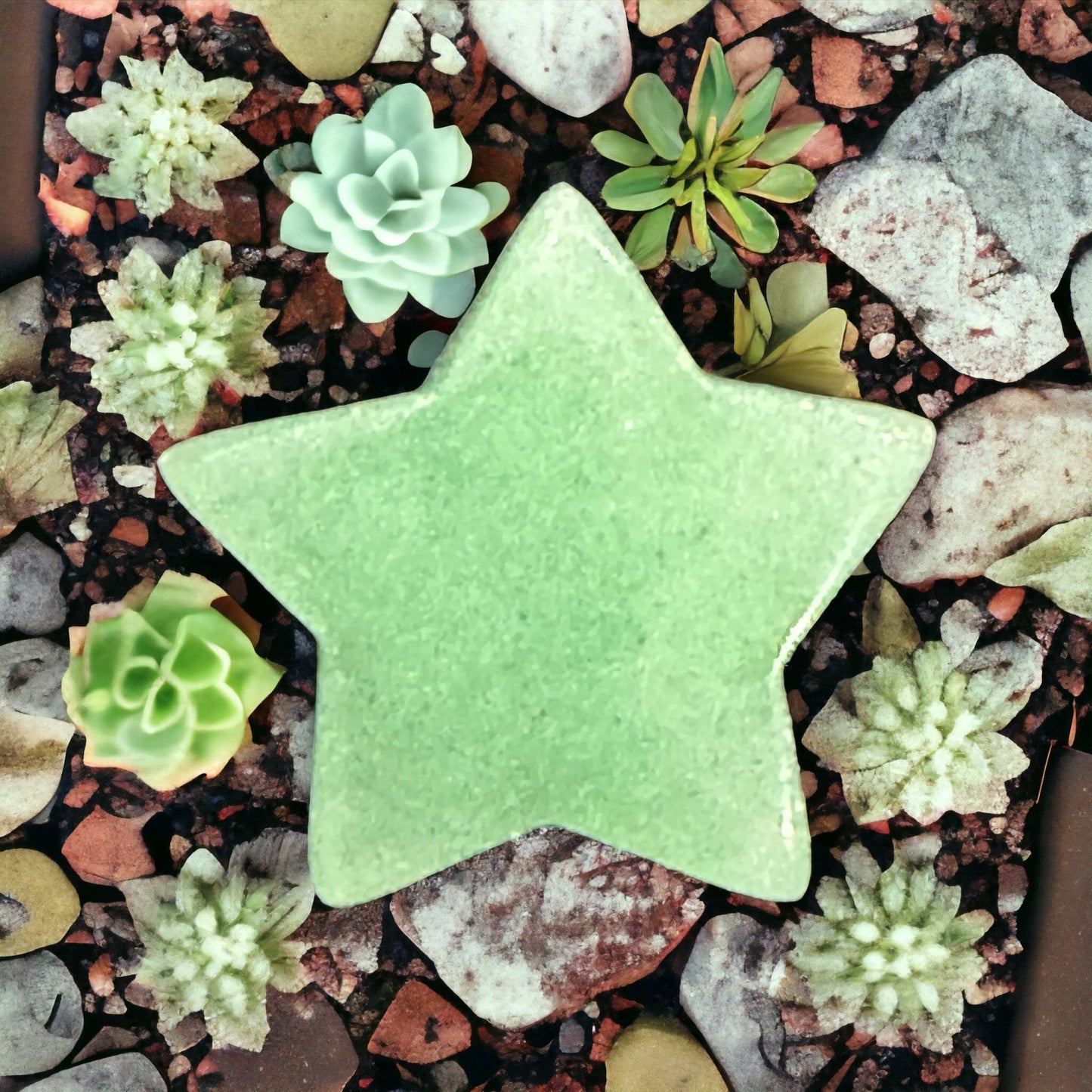 Crystal moon and star carvings