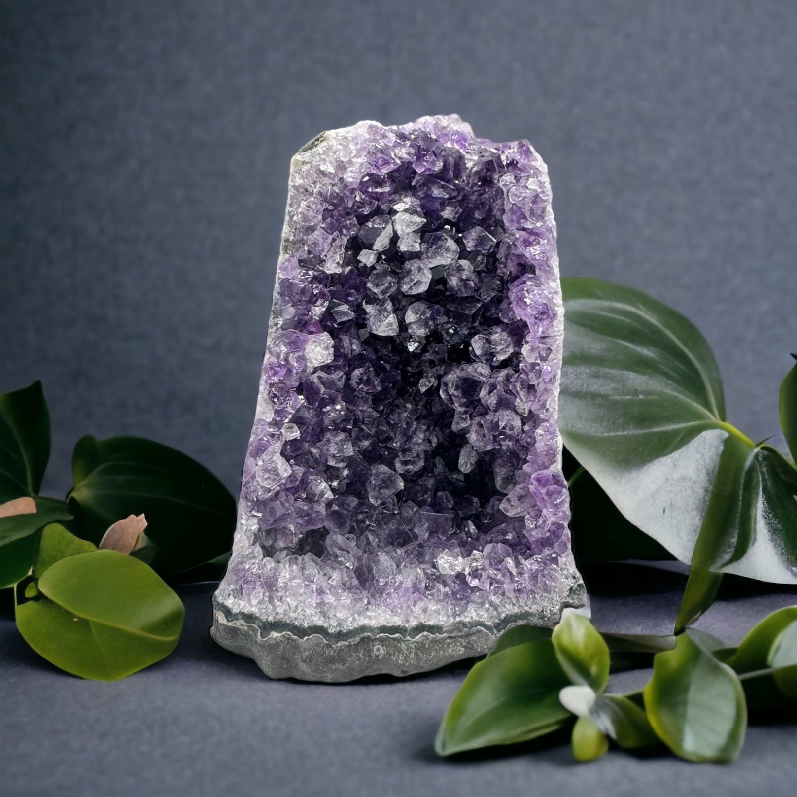 Amethyst cut base crystal cluster