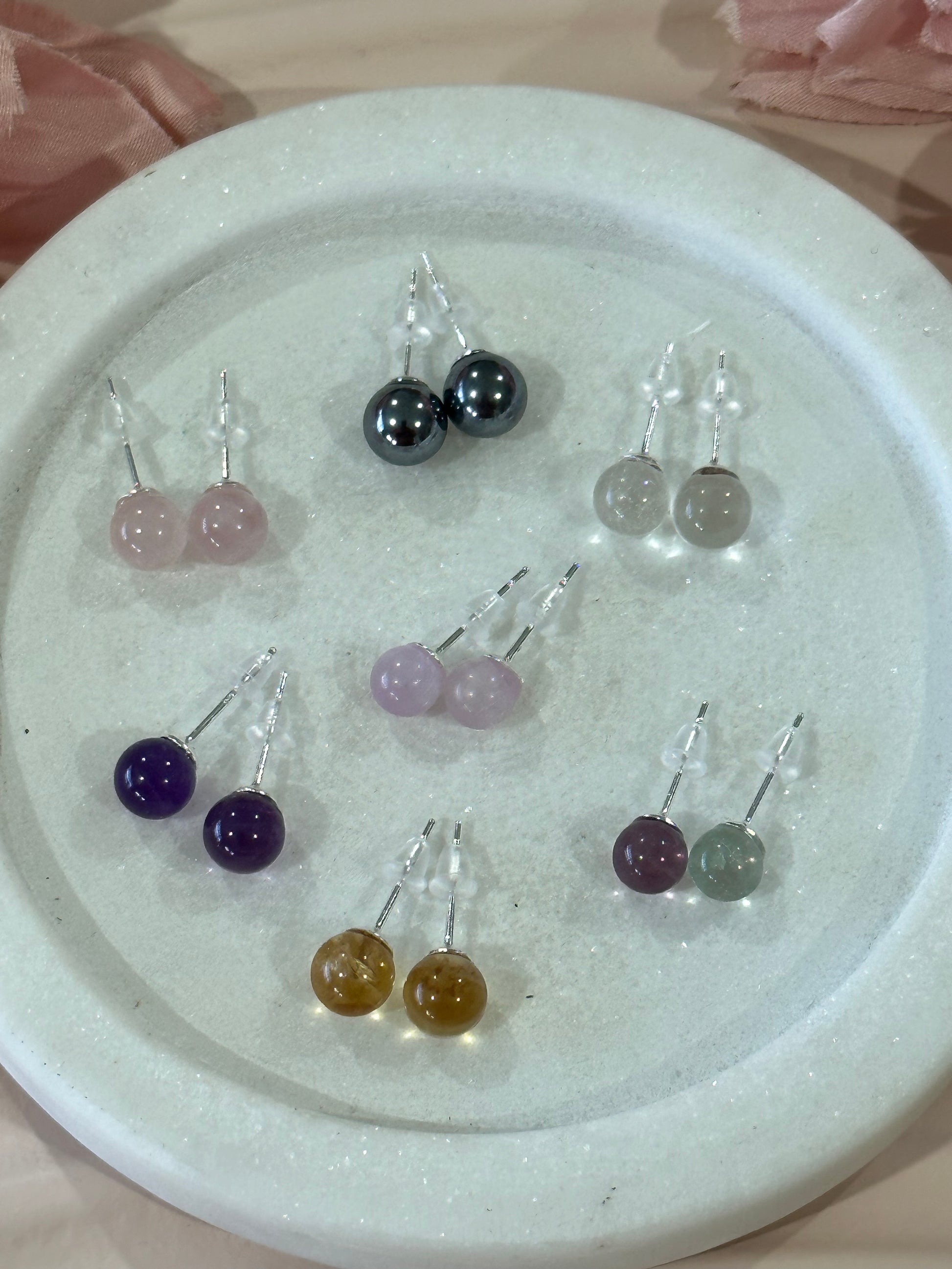 Crystal stud earring