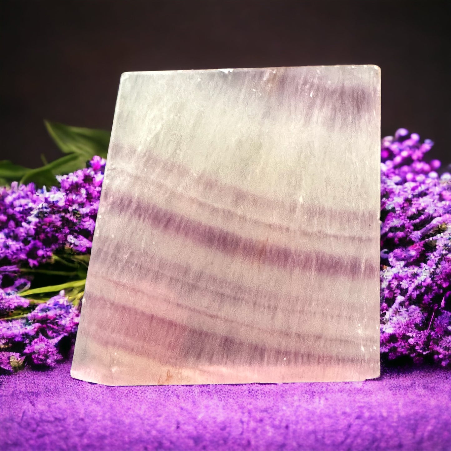 Flourite crystal slab