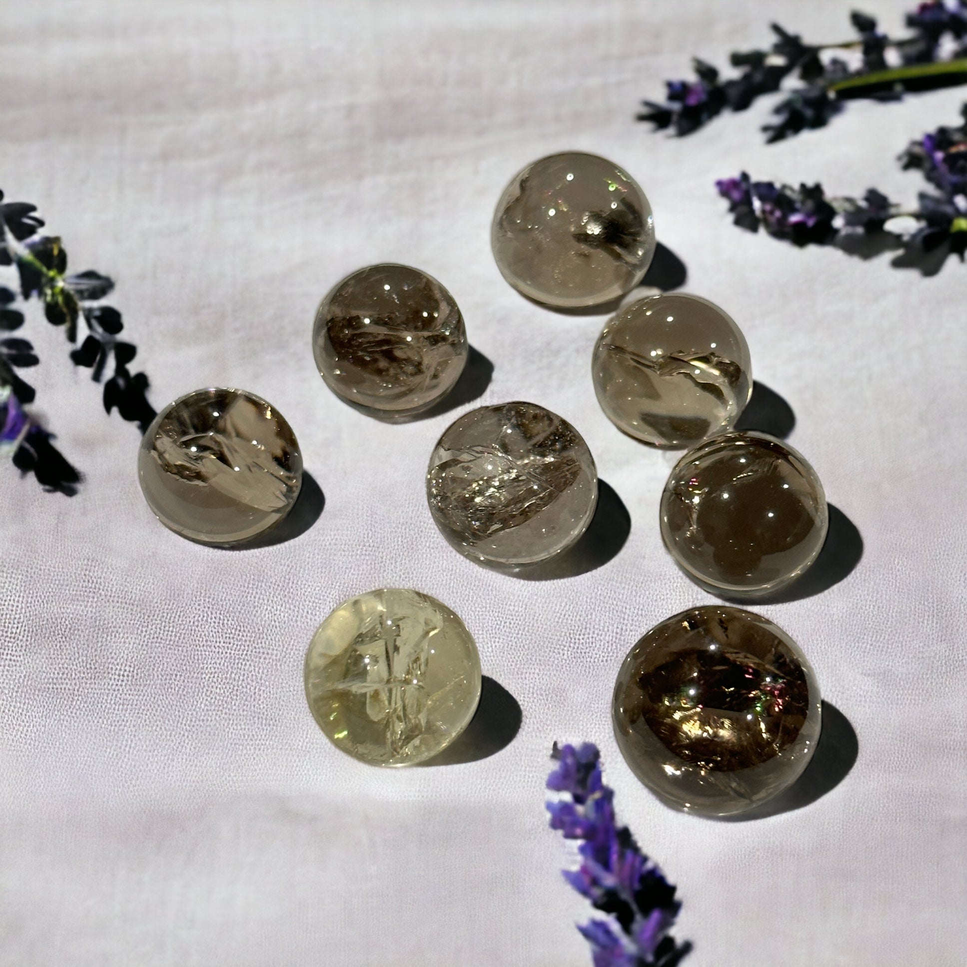 Smokey quartz mini sphere crystal