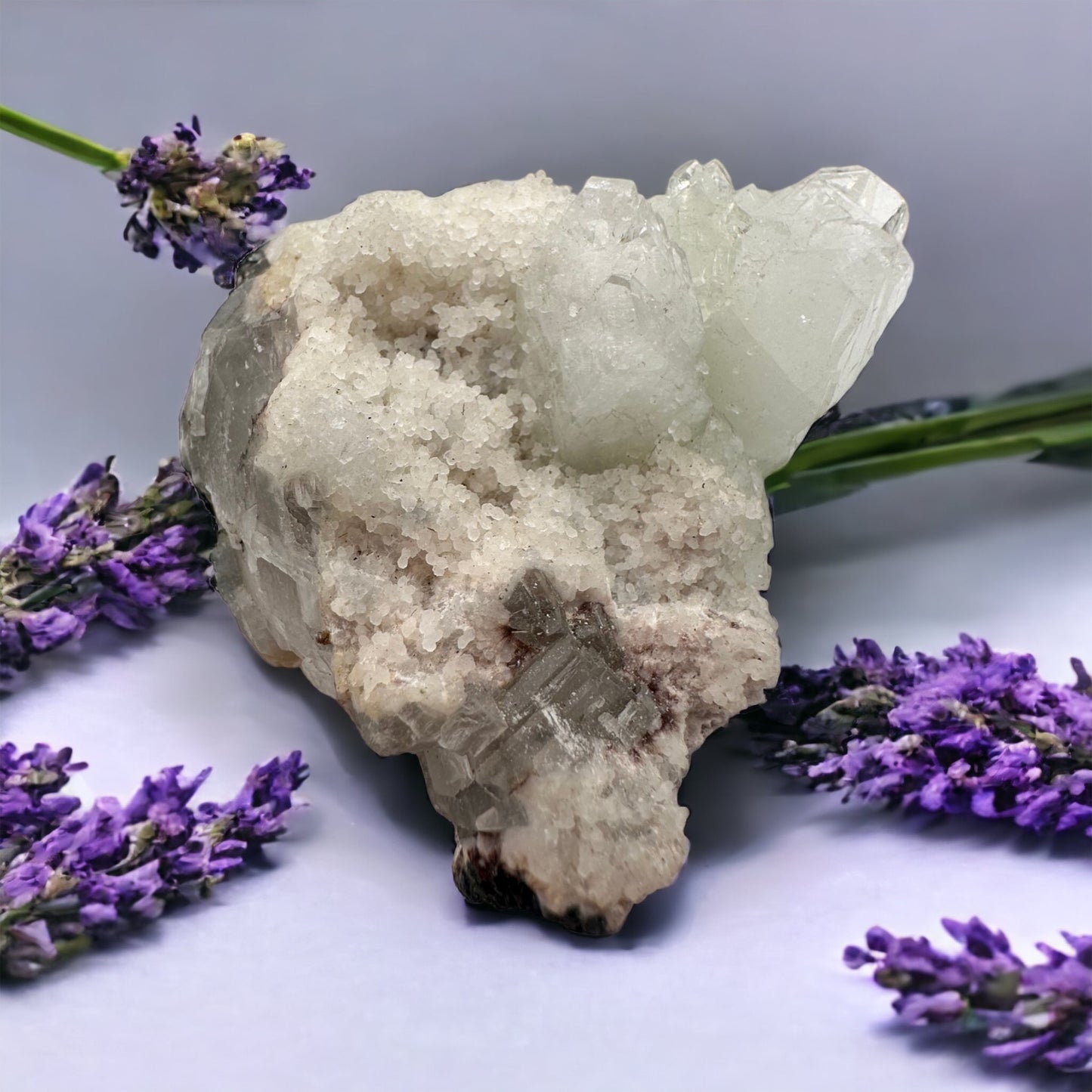 Apophyllite crystal cluster