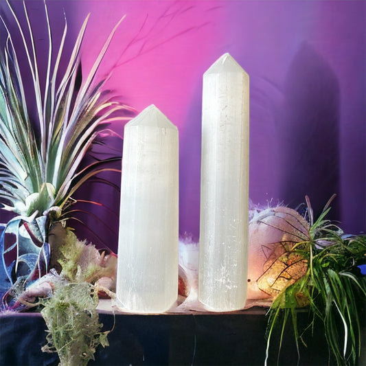 Selenite crystal tower