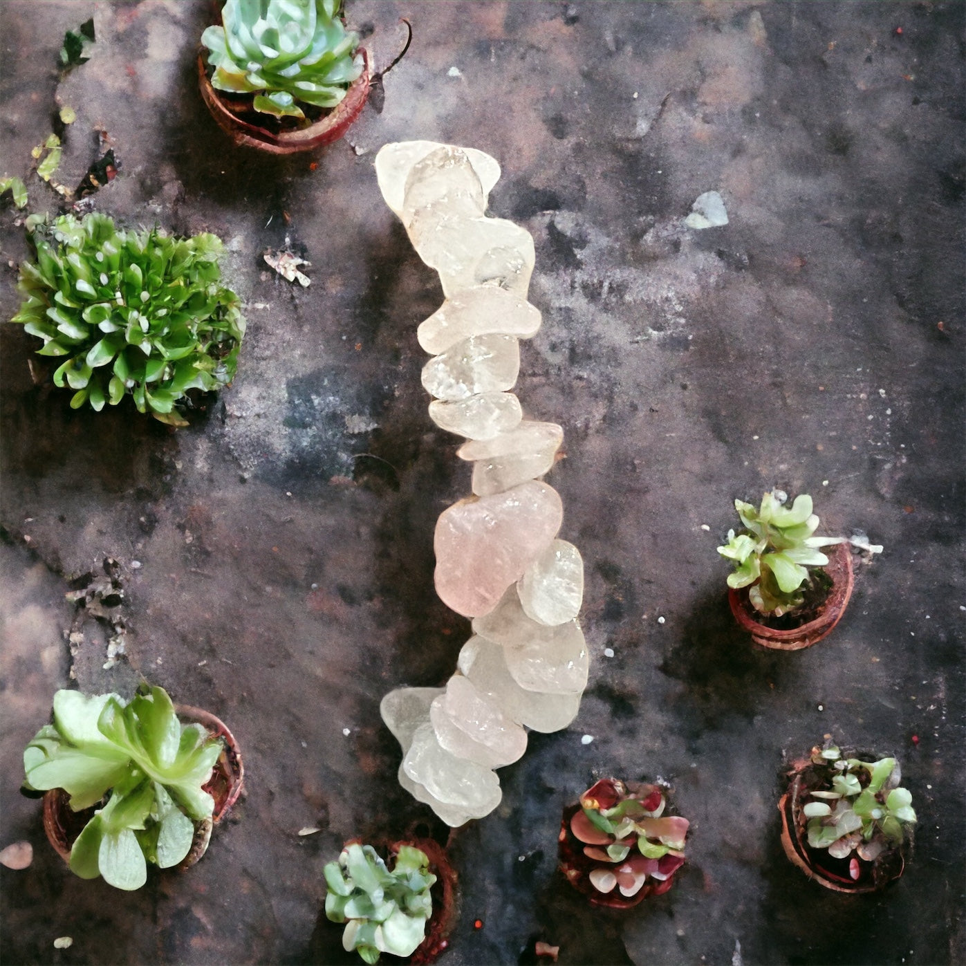 Crystal chip bracelet