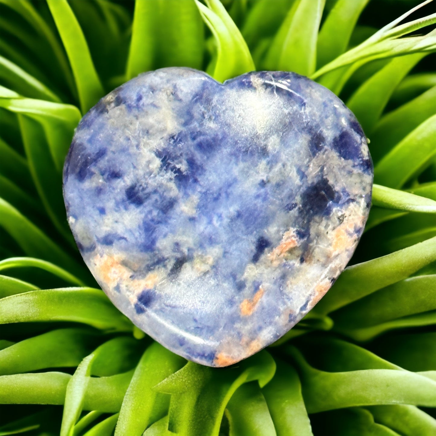 Crystal calming stone / worry stone - heart