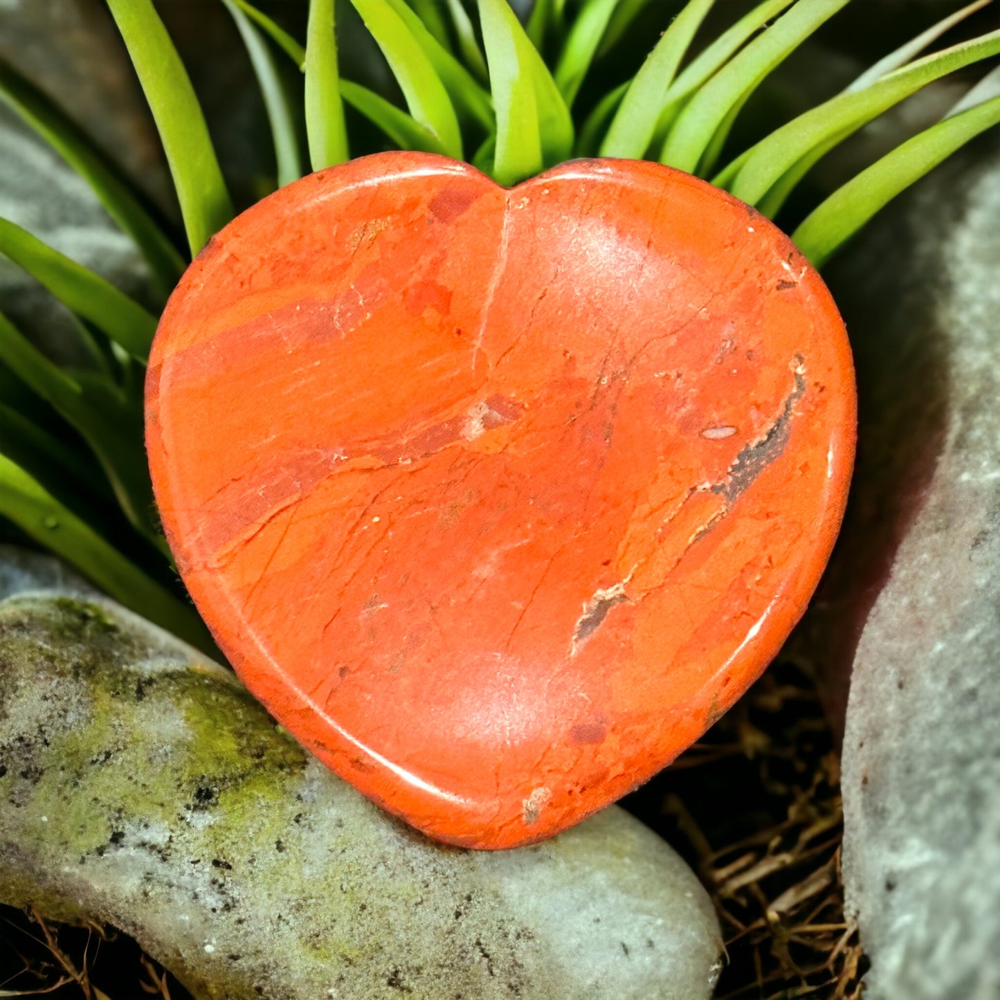 Crystal calming stone / worry stone - heart