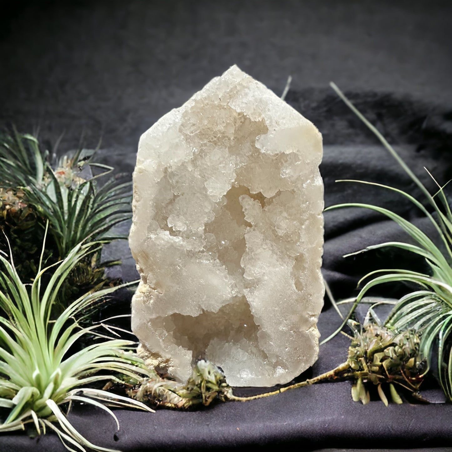 White geode crystal tower